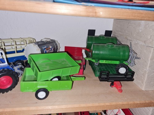 Konvolut 7 Trecker Traktor + 13 Anhänger Landwirtschaftliches Modell Modellauto - Bild 17 von 20