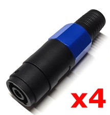 4 Pack Lot Female 2 Pole Conductor Cable Connector for SPEAKON Audio Loudspeaker
