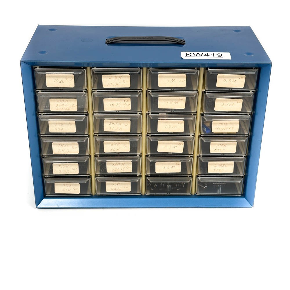 Vintage Akro-Mils 24 Drawer Metal Organizer Storage Cabinet w