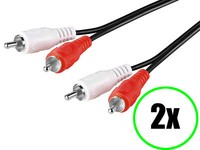 2X Stereo Verbindung Kabel 2X Cinch-Stecker Auf 2X Cinch-Stecker 2,5M 50029