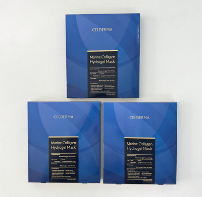 *[EXPIRED-08/19/2024] CELDERMA Marine Collagen Hydrogel Mask [3 Masks X 3 BOXES]