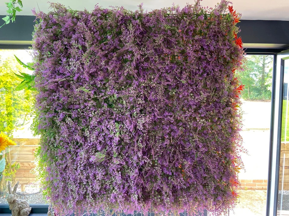 Artificial Plant Wall dense Lavender Panels for Living Walls - 100 cm x 100 cm, - Image 2 of 2