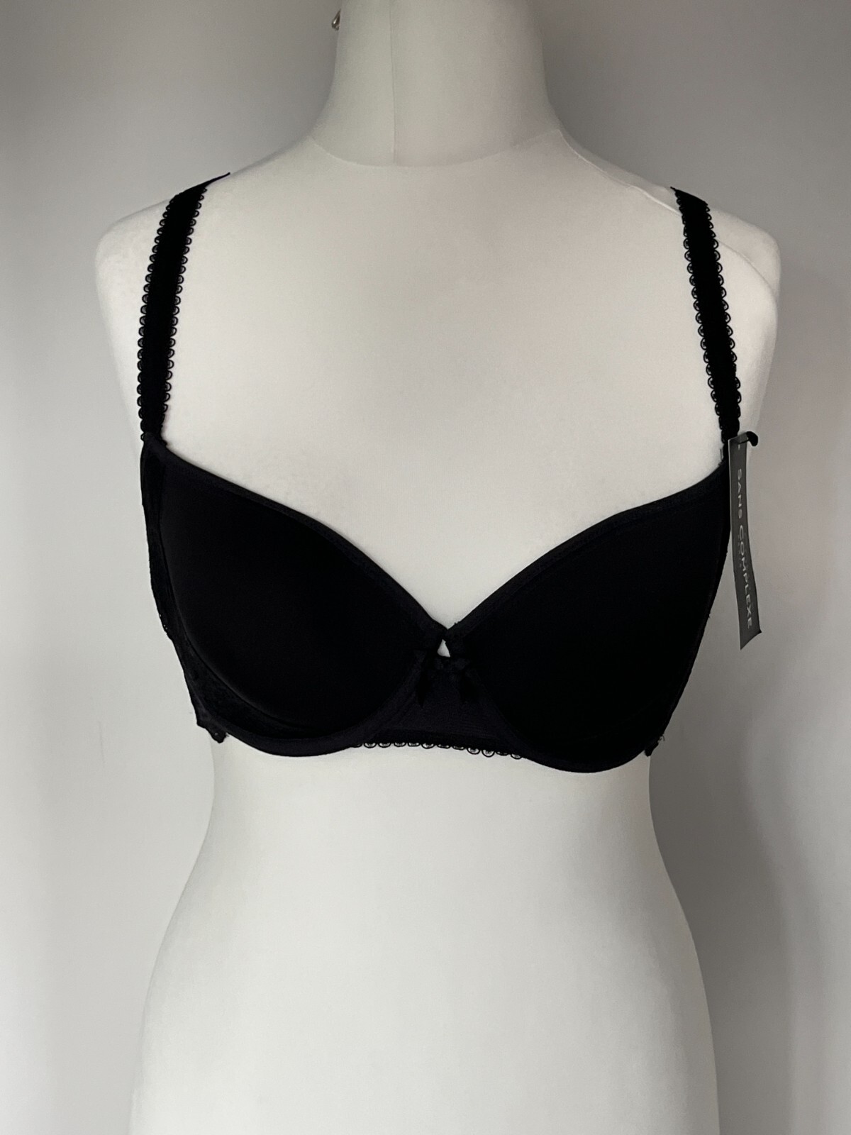 Sans Complexe Ariane Bra Size 34C Black Soft Cup Underwired Lace
