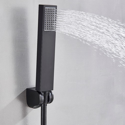 Rubinetto miscalatore doccia vasca da bagno con doccetta ottone a parete moderno - Foto 13 di 101