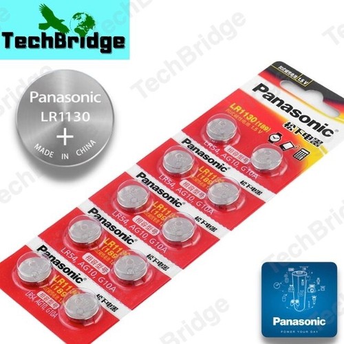 Battery LR1130 Panasonic AG10, LR54, 389, D389, 390, SR54, SR1130SW 5 batteries - Picture 3 of 8