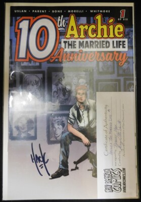 ARCHIE THE MARRIED LIFE 10TH ANNIVERSARY 1 D VARIANT COMIC SIGNED HACK 2019 NM