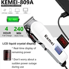 Men Professional Barber Hair Clippers Cordless Beard Trimmer Cutting Machine Kit