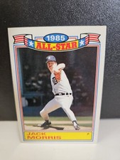 1986 TOPPS # 10 OF 22 1985 ALL STAR JACK MORRIS   BASEBALL CARD