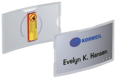 DURABLE Namensschilder KONVEX mit Magnet 75 x 40 mm aus Acryl 25 Schilder
