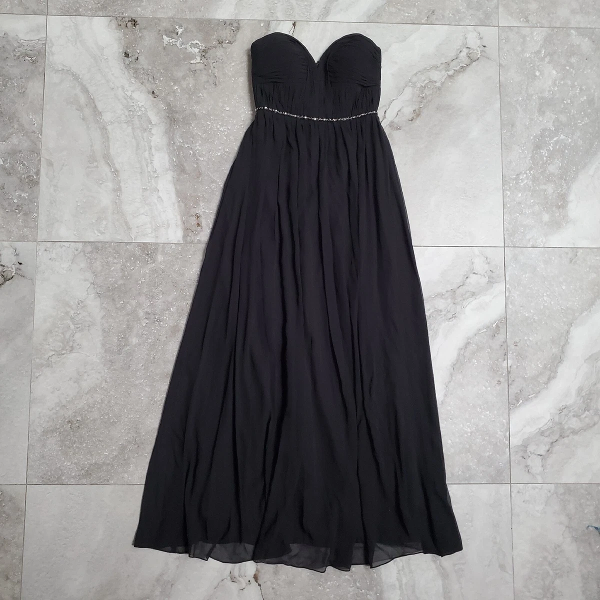 Black flowy top chiffon dress