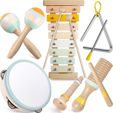 Baby Musical Instruments Montessori Musical Toys Toddlers 1-3 Neutral Colors Woo