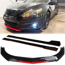 Front Bumper Lip Splitter Spoiler Body Kit / Side Skirt For Nissan Maxima Luxury