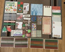 Christmas Scrapbook Paper, Stickers, Cut Outs  Border Stickers. NEW