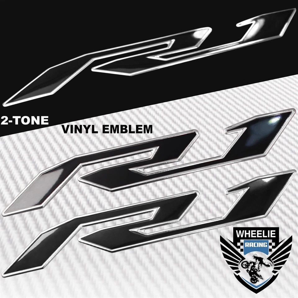 ALMOHADILLA PARA TANQUE DE COMBUSTIBLE 2 TONOS CROMO PLATA AGARRE PROFESIONAL + LOGOTIPO YAMAHA DE 6" + PEGATINA EMBLEMA YZF-R1 Foto 3 de 4