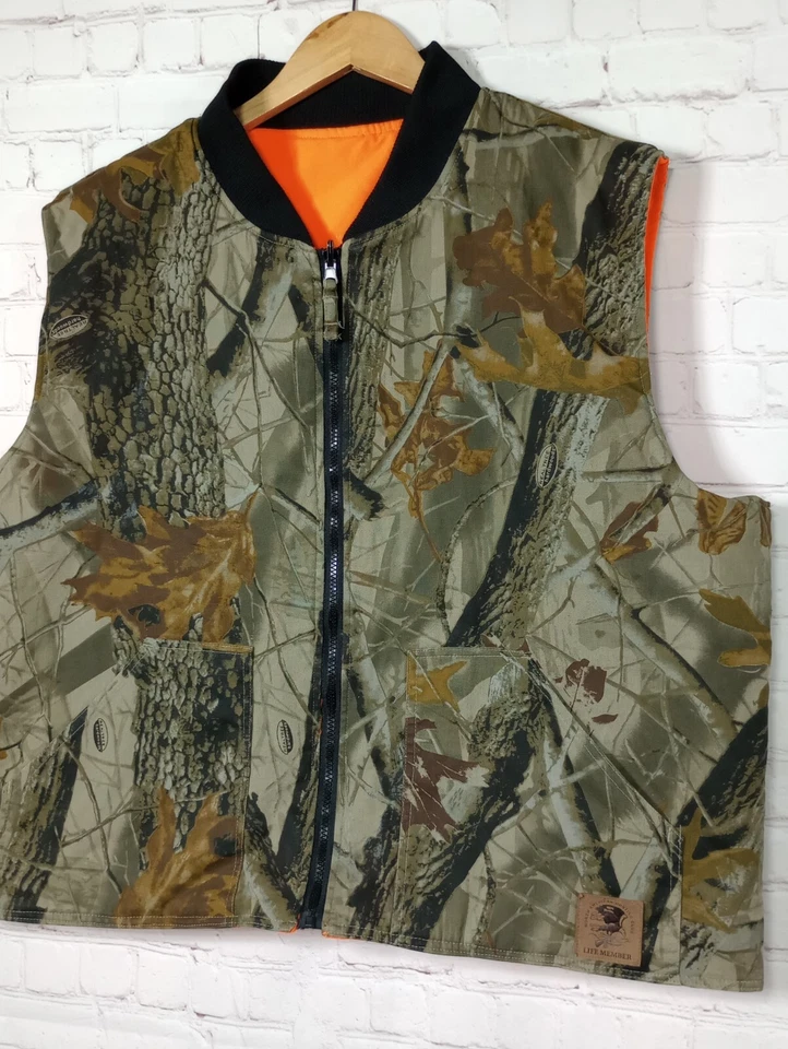 Bob Allen Hunting Vest Reversible Men's Size XL  Realtree Hardwoods & Orange - Image 2 of 4