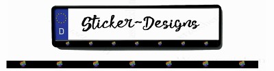 50x1.5cm 2xAuto-Aufkleber f�r Kennzeichenhalten Regenbogen Herz Love2 K39