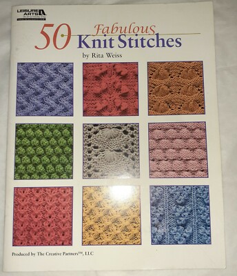 Leisure Arts #4280 Booklet 50 Fabulous Knit Stitches by Rita Weiss 