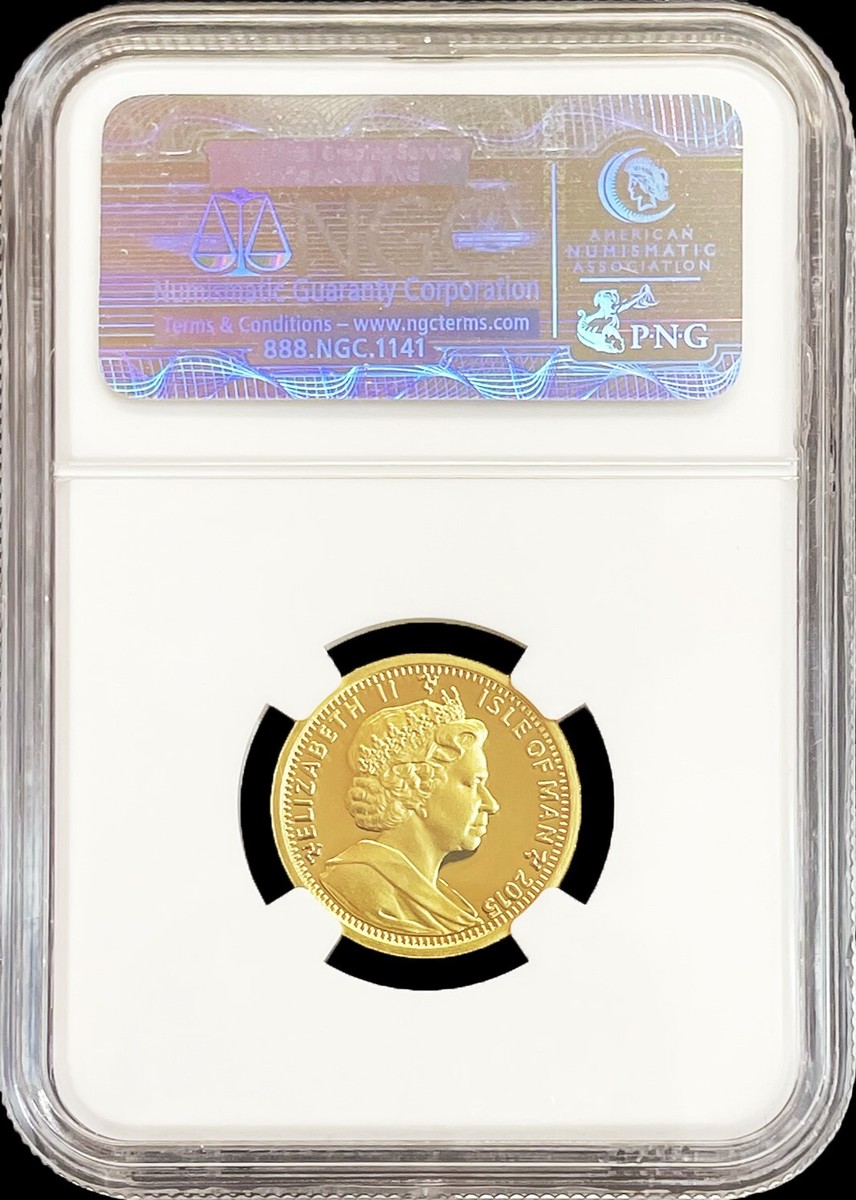2015 GOLD ISLE OF MAN 1/4 oz ANGEL COIN NGC PROOF 70 ULTRA