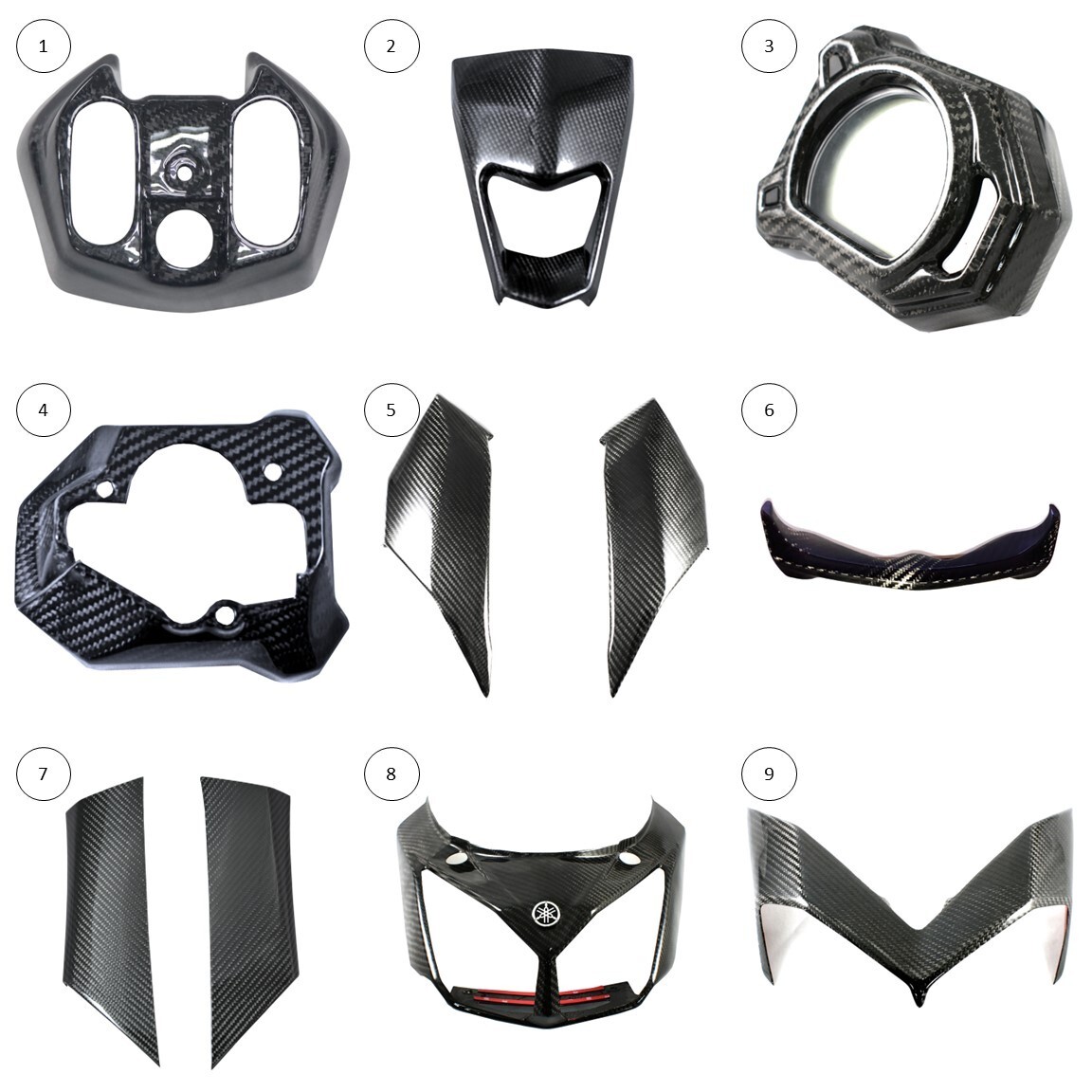 MOS Carbon Fiber Parts and Accessories for Yamaha Zuma 125 2016