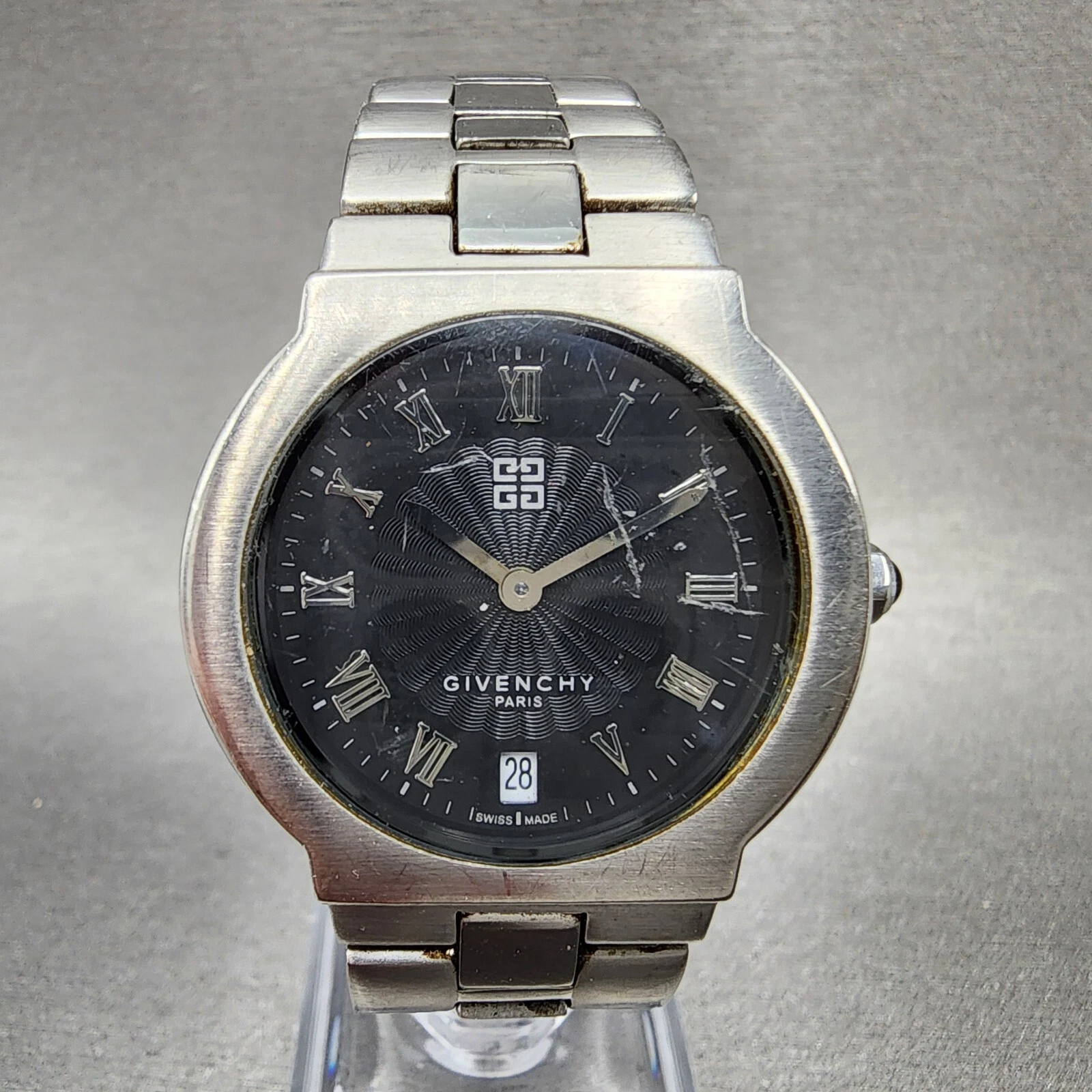 Orologio Givenchy Kelidone Donna 32mm Quadrante Nero Acciaio Data Tondo Batteria Nuova