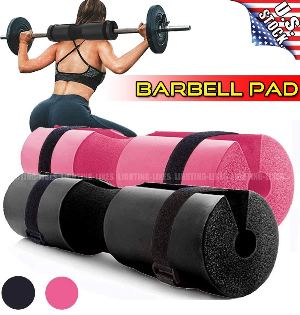 Pink Black Barbell Squat Pad Hip Thrusts Squats Lunges Squat Sponge Neck  Protect