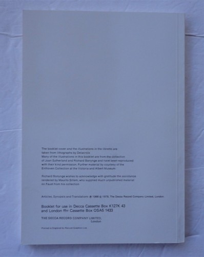 1978 New (Other) London OSA5-1433 Gounod Faust 3 Cassettes Booklet Sutherland - Picture 5 of 9