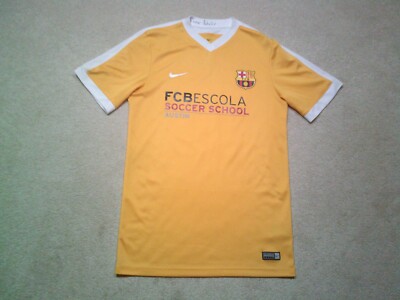 FCB Barcelona  Soccer Academy Jersey Mens Small Yellow Nike Austin TX
