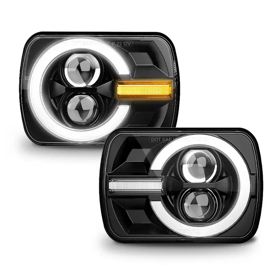 Faro LED haz alto/bajo DRL luz intermitente para Volkswagen Rabbit 1979-1984 Foto 2 de 4