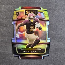 2021 Panini Select Football Dyami Brown Die Cut Prizm Rookie Card #67. rookie card picture