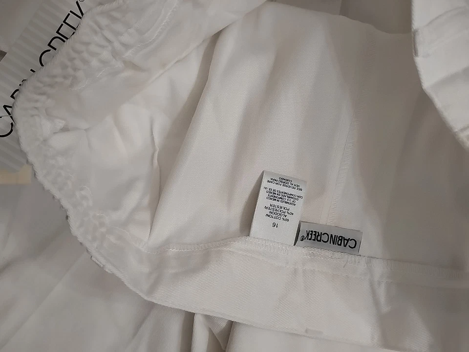 Cabin Creek женщин эластичный пояс хаки широкие ноги плиссированные шорты размер 16 внутренний шов 7» - Изображение 4 из 4