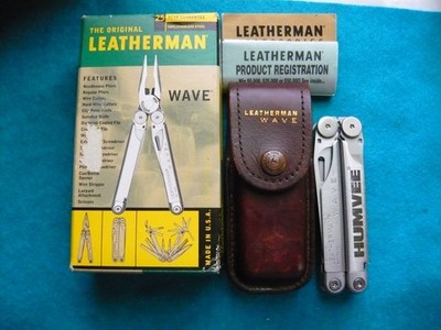 *Original Leatherman Wave W/ Sheath CIB, W/ Paperwork & Box Rare Humvee Edition*