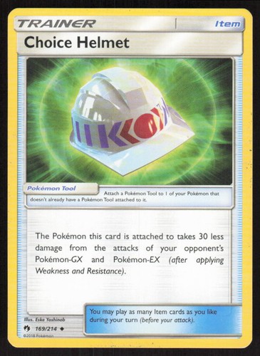 Pokemon Choice Helmet Uncommon 169/214 SM - Lost Thunder LP