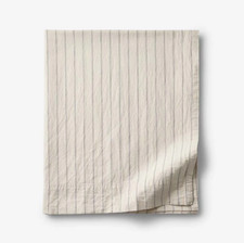 Tailored Stripes Plaids Premium Breathable Washed Linen Cotton Flat Bed Sheet