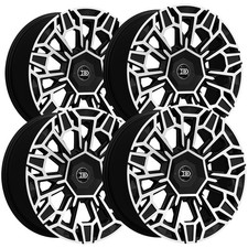 Set Of 4 Drastic Ds9 20x8.5 5x4.55x120 35mm Blackmachined Wheels Rims