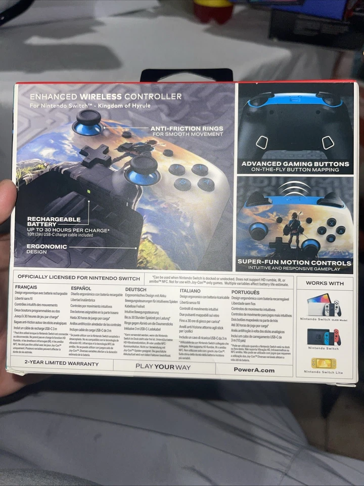 Power A Enhanced Wireless Controller Switch Zelda BOTW New Factory Sealed - Image 2 of 3