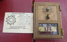 CORBIN VINTAGE HEAVY METAL LOCK BOX COVER DOOR #174