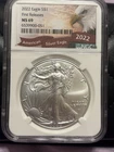 2022 SILVER EAGLE S $1 FIRST RELEASES GRADED MS69 NGC AMERICAN SILVER EAGLE