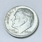 1964 Roosevelt Silver Dime 90% Silver Circulated Coin Free Shipping #8367
