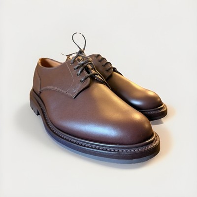 Men's Sanders Worcester Gibson Commando Derby Shoes Brown Leather