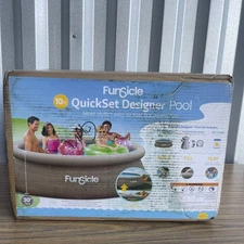 Funsicle 10' QuickSet Ring Top Designer Above Ground Swimming Pool 30” Tall New!