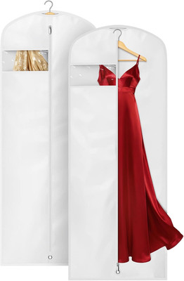 65'' Dress Bags for Gowns Long Garment Bags for Hanging Clothes with Clear Window