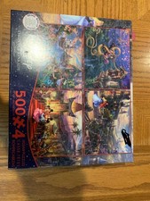 Thomas Kinkade: Disney 4 in 1 Puzzles 500 Pieces Each 