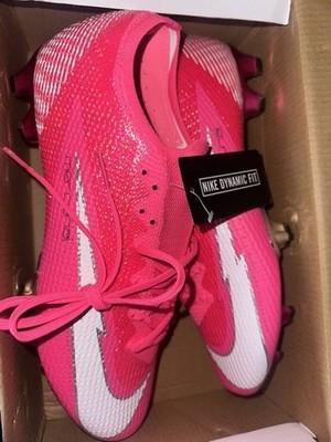 Nike Men s Pink/White Soccer Cleats Low Top Lace-Up Synthetic Upper