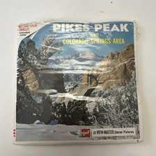 View-Master Pikes Peak Colorado Springs Area 3 Reels Packet Complete