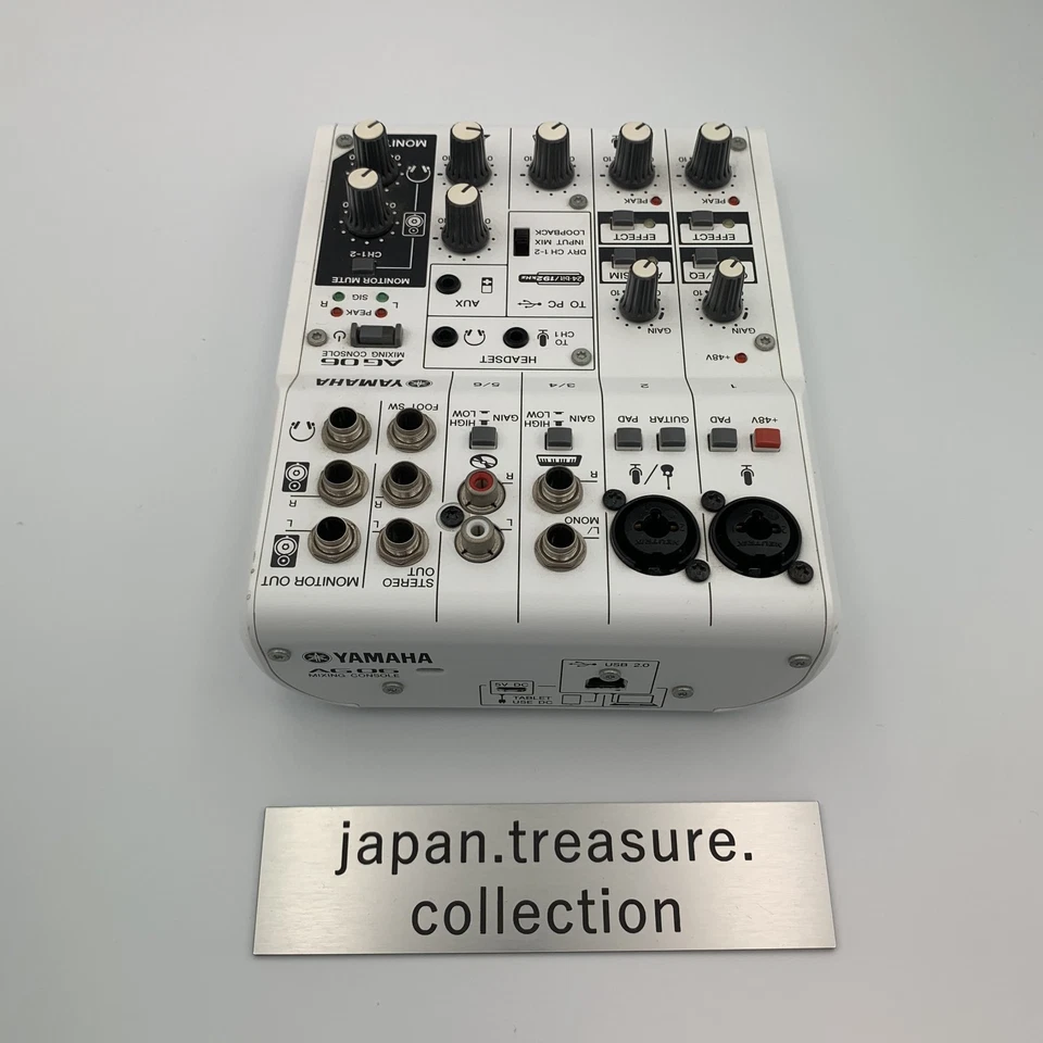 Yamaha AG06 6-Channel Digital Mixer White Good Condition From Japan - Image 3 of 4