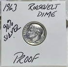 1963 PROOF Roosevelt Dime -       90 % Silver - Nice Luster - CHEAP Shipping!