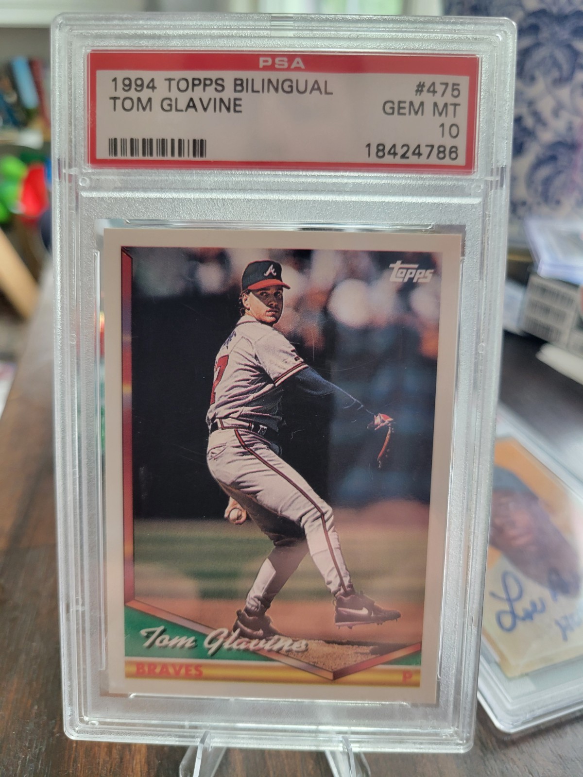 1994 Topps TOPPS BILINGUAL #475 Tom Glavine front