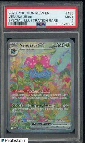 2023 Pokemon Mew EN #198 Venusaur ex Special Illustration Rare PSA 9 MINT