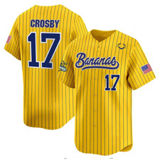 Collection New Savannah Bananas Jersey 17 Yellow Funny Baseball Sports CT530