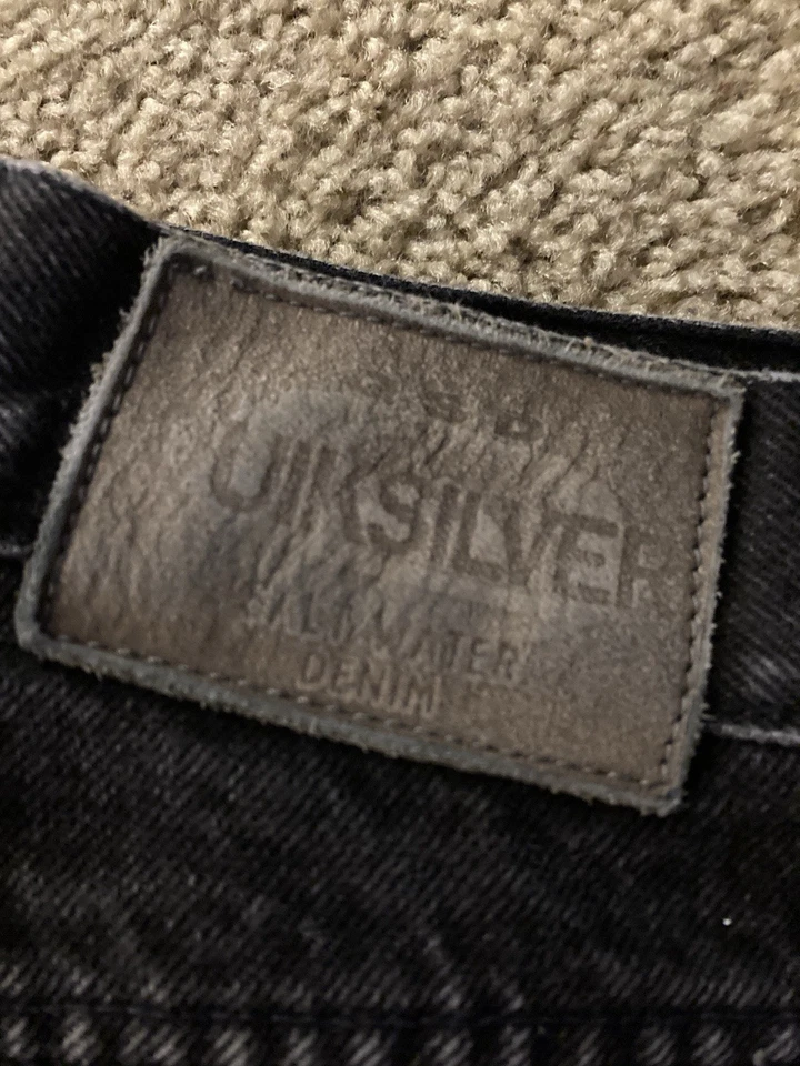 Quiksilver Salt Water Denim Mens Jeans Tag Size 32x32 (Actual Size 31x32) Black - Image 2 of 4